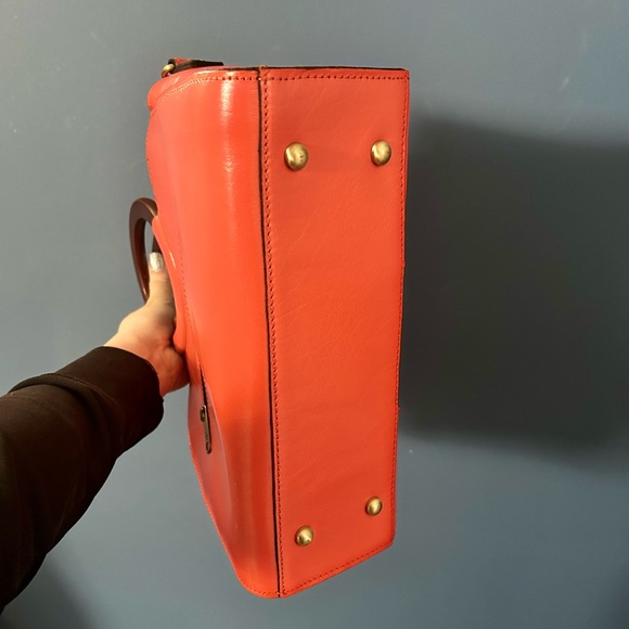 Patricia Nash Orange Leather Handbag & Wallet - Picture 5 of 10